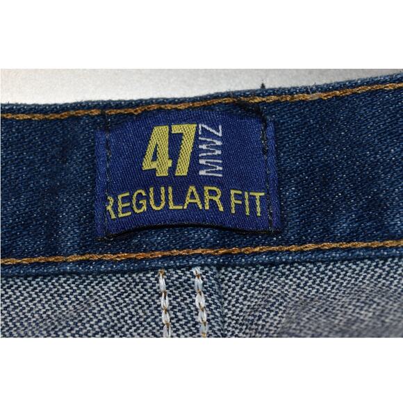 Wrangler 47mwz Regular Fit Men's 40x32 Western Denim Blue Cotton Jeans - Picture 6 of 9